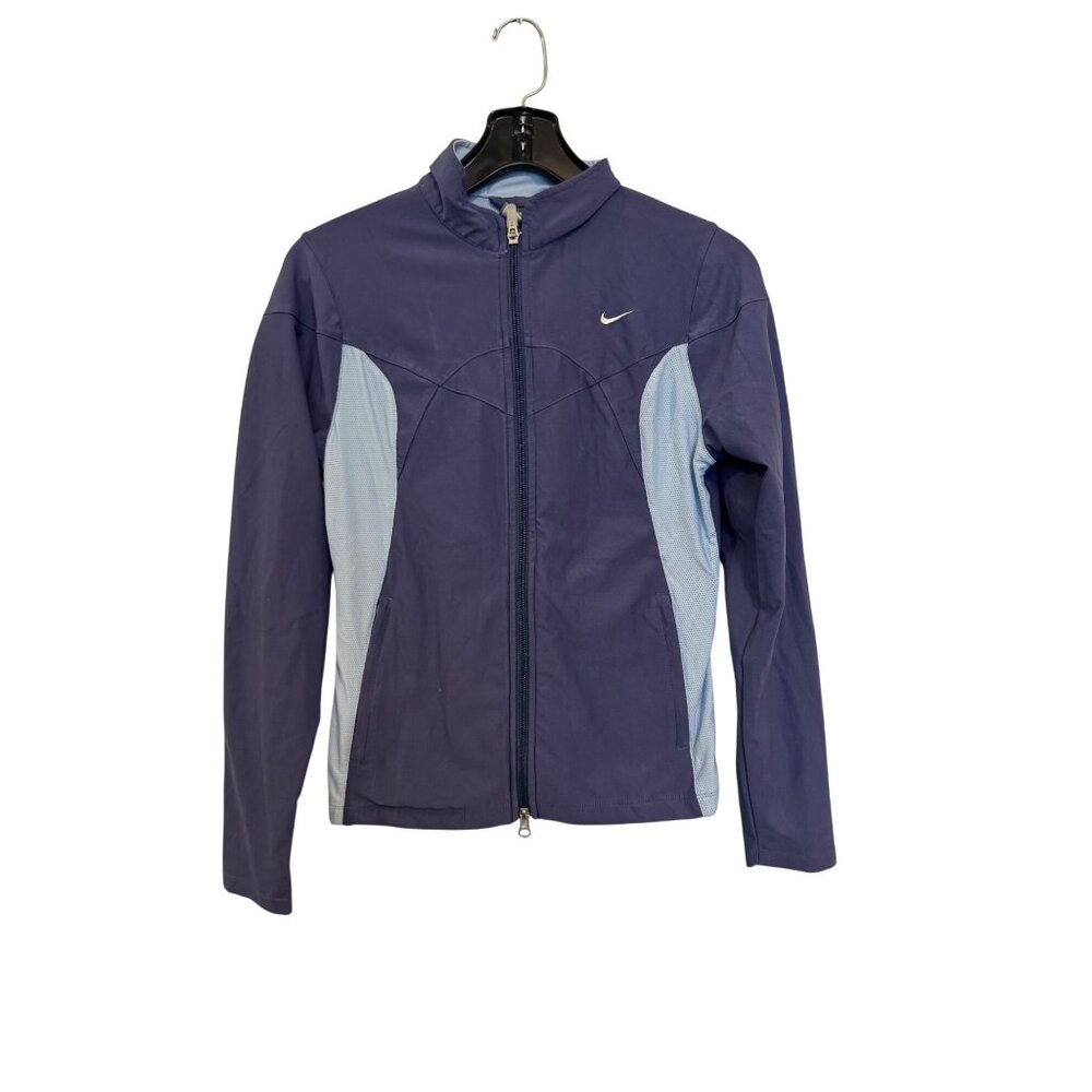 Nike Womens Small Purple & Light Blue Full-Zip Jacket Dri-FIT Technology Lightwe